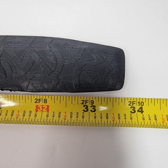 Salvatore Ferragamo Black Leather Embossed Adjustable Gancini Belt - Picture 2 of 7